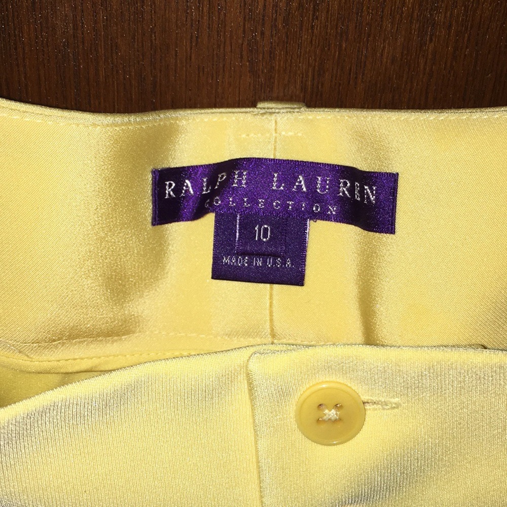 Ralph Lauren Purple Label Yellow Silk Pants